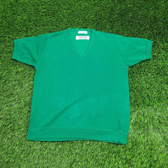 Vintage 70s Creslan MOD Sweatshirt Medium 19x23 Cropped - Picture 1 of 9